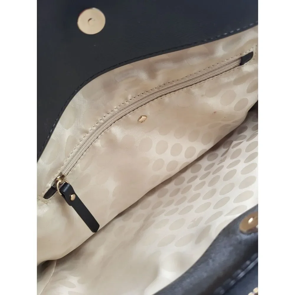 Kate Spade New York Charlotte Street Reena Black Leather‎ Tote Shoulder Handbag
